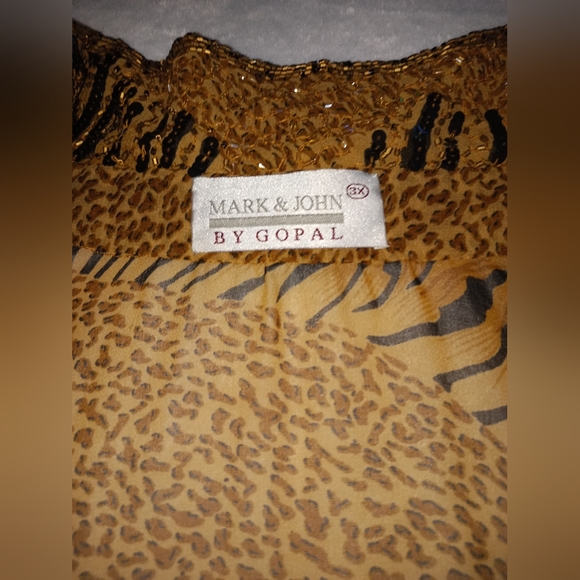 Womens Leppard & tiger print cardigan - Picture 2 of 3